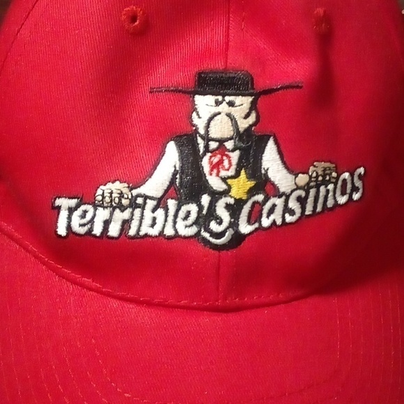 NWOT - Unisex Adjustable Red Terrible's Casinos Baseball Hat - OS - Picture 2 of 4
